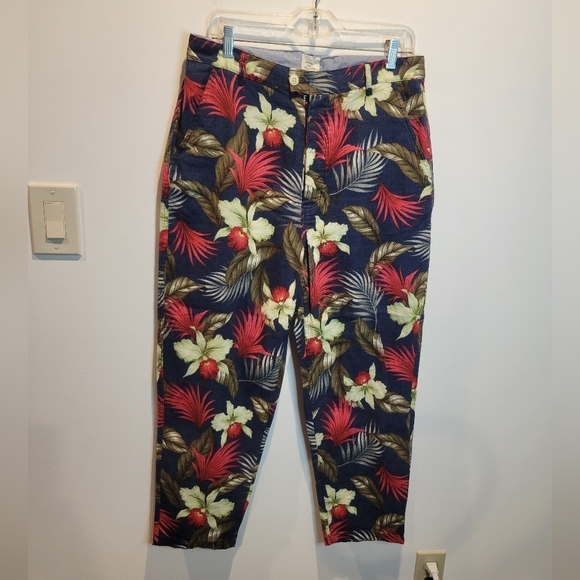 Max n Chester womens size 6 tropical floral cotton pants - Picture 1 of 7